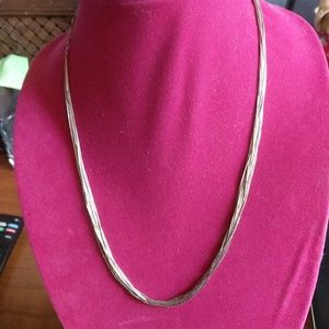 Vintage Sterling Silver Native American Liquid Silver Necklace